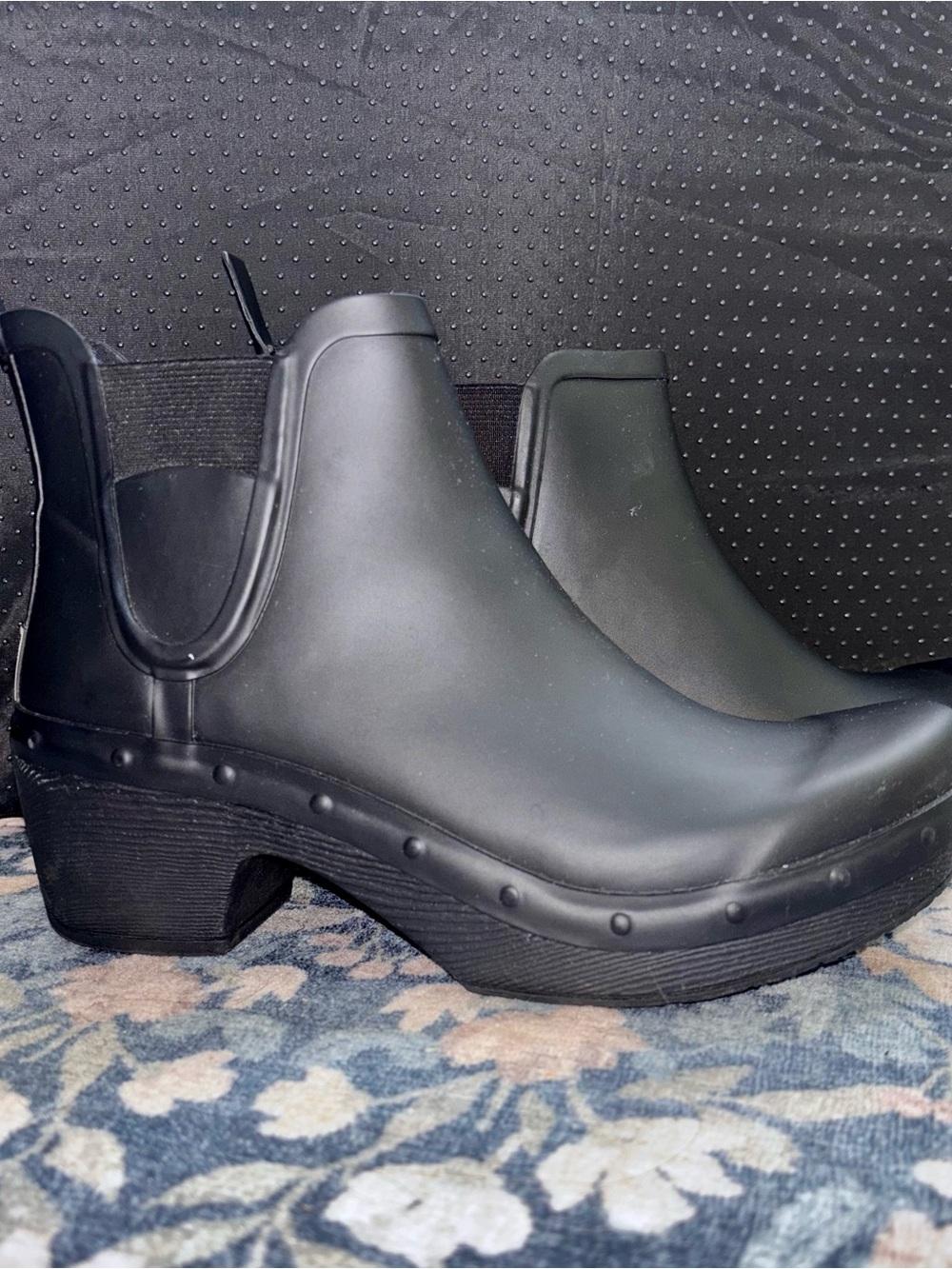 Dansko Matte Black Chelsea Rain Booties